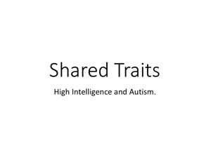 Autism and high IQ