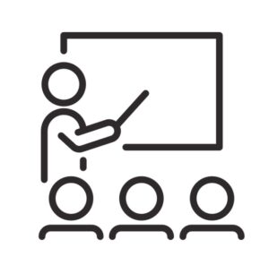 Stickman drawing of a teacher