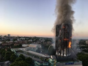 Grenfell Tower pic by Natalie Oxford via Twitter